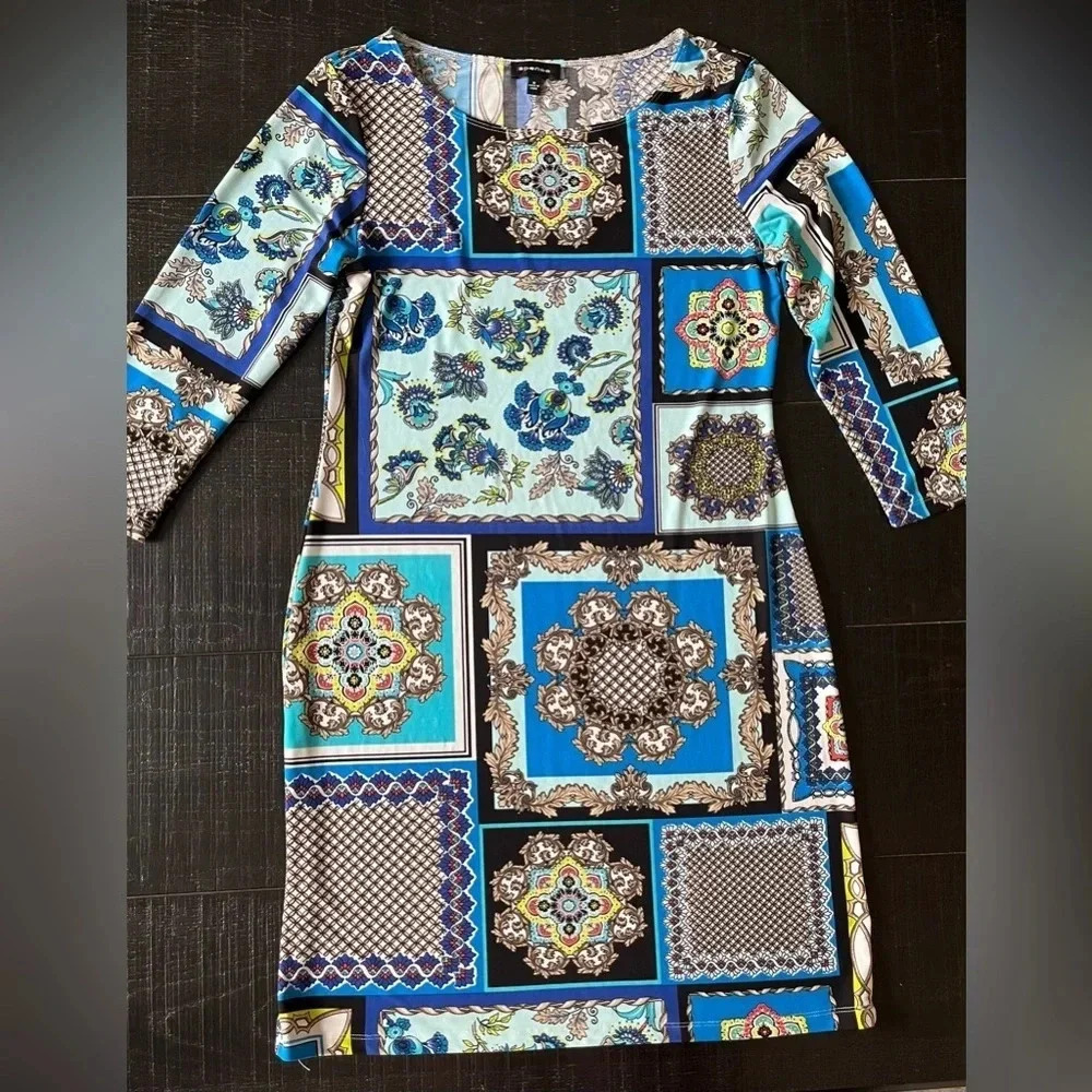 Spense Pattern multi color dress sz 8